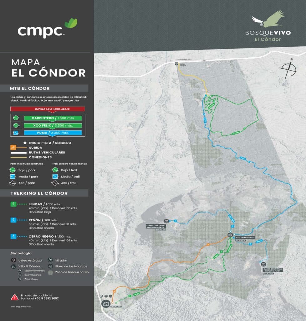 Mapa Parque CMPC El Cóndor